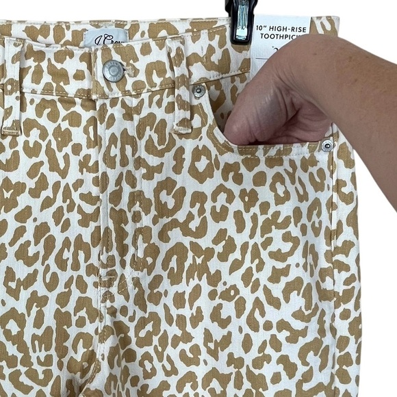 NWT J. Crew Safari Animal Print Cheetah Print Toothpick Jeans Mob Wife Size 29 - Picture 5 of 12